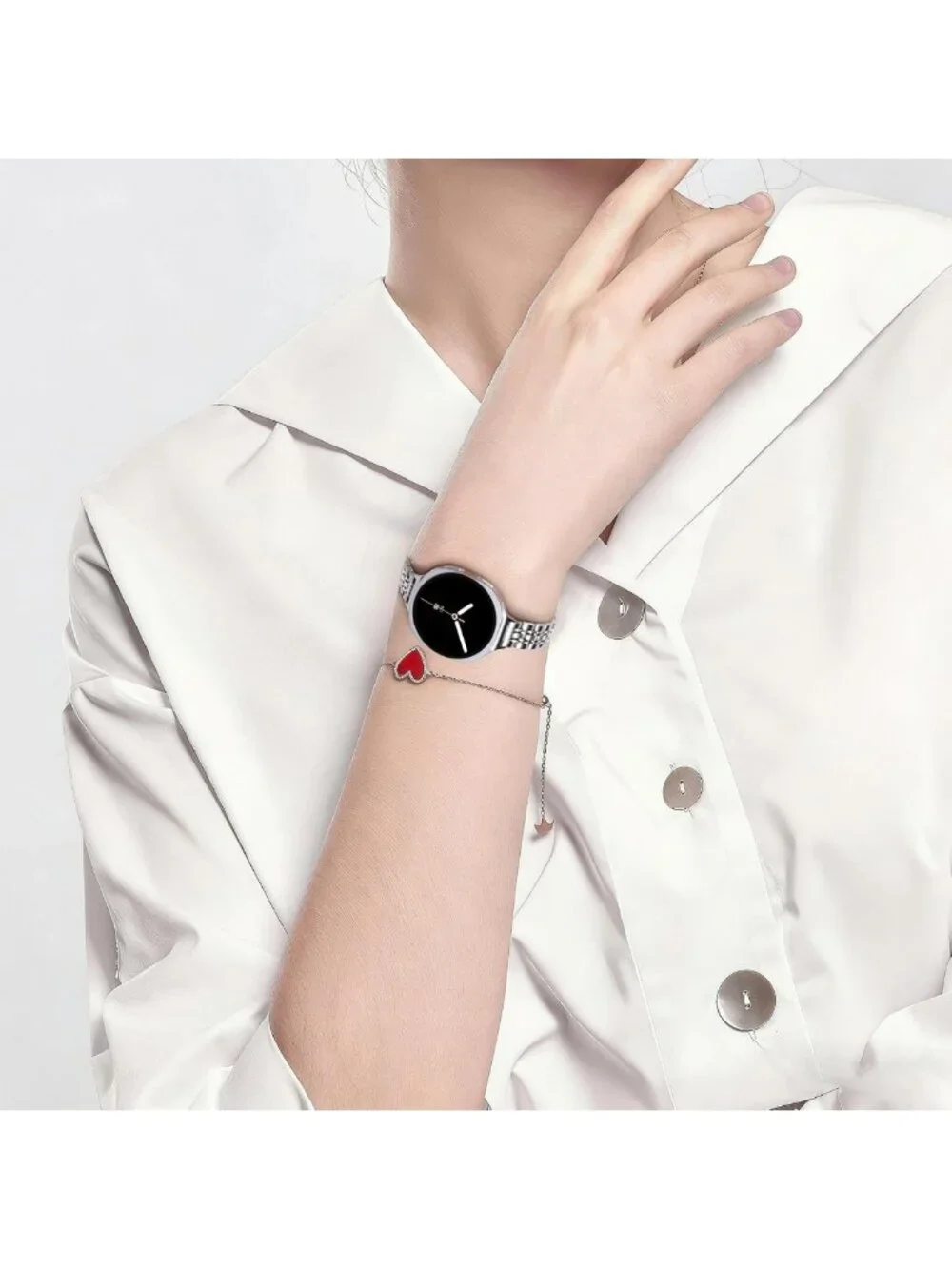 Stylish Slim Stainless Steel Bands for Samsung Galaxy Watch 8, 40mm/44mm